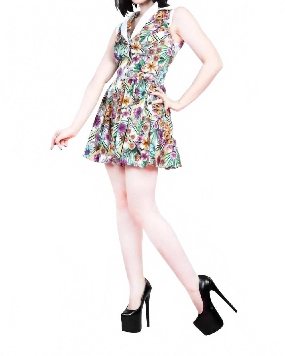 NEW HEARTS & ROSES lily mini dress in greenhouse